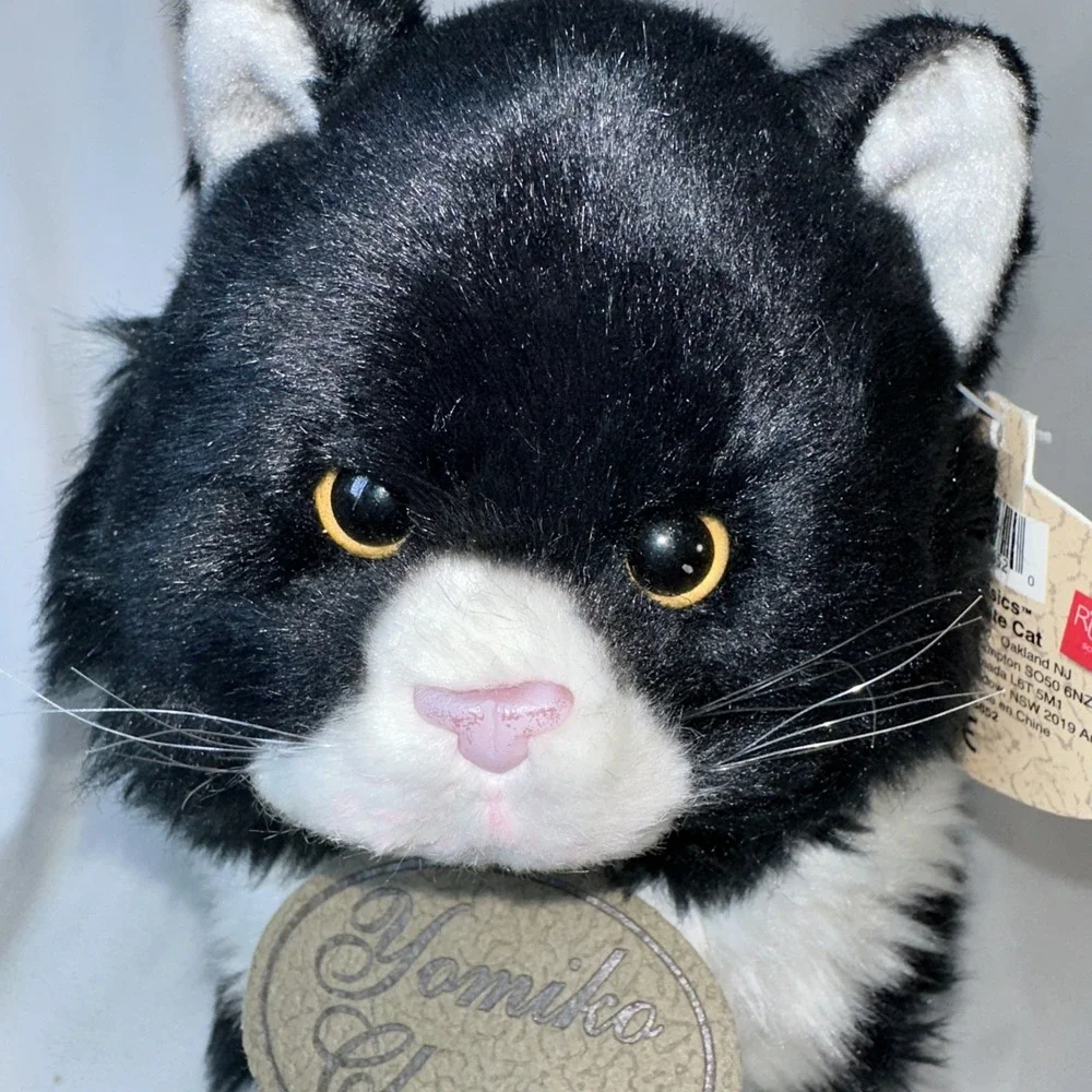 VTG Russ Berrie Yomiko Classic Calico Tuxedo Cat Plush Toy #35652 NOS